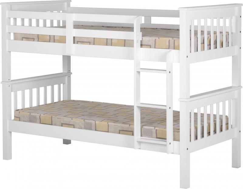 Ashley S Trade Carpet Centre Neptune 3 Foot Bunk Bed In White Neptune 3 Foot Bunk Bed In White