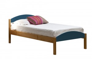 Maximus 3ft Bed Antique With Blue Details
