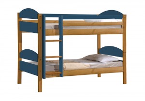 Maximus Bunk Bed 3ft Antique With Blue Details