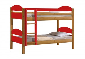 Maximus Bunk Bed 3ft Antique With Red Details