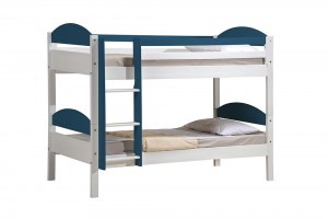 Maximus Bunk Bed 3ft White With Blue Details