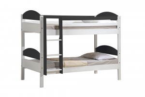 Maximus Bunk Bed 3ft White With Graphite Details