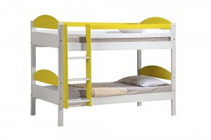 Maximus Bunk Bed 3ft White With Lime Details