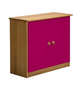 Mid Sleeper Cupboard Antique With Fuschia Details