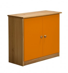 Mid Sleeper Cupboard Antique With Orange Details