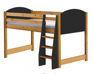 Verona Mid Sleeper Bed Antique With Graphite Details