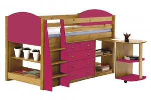 Verona Mid Sleeper Set 1 Antique With Fuschia Details