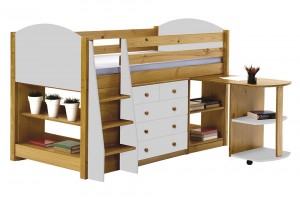 Verona Mid Sleeper Set 1 Antique With White Details