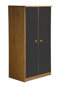 Avola Two Door Cupboard Antique With Graphite Details