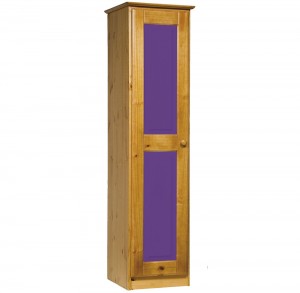 Verona 1 Door Wardrobe Antique With Lilac Details