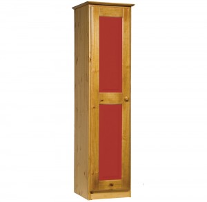 Verona 1 Door Wardrobe Antique With Red Details