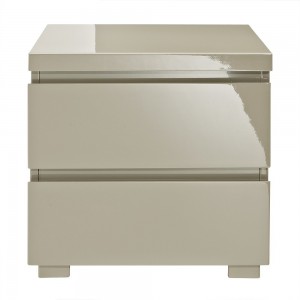 Puro Stone High Gloss 2 Drawer Bedside Cabinet