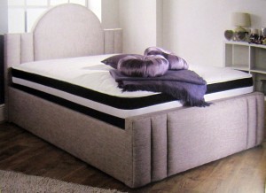 Barra Luxury Upholstered Single Bed with Lift Up Storage