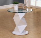 Rowley High Gloss White Lamp Table