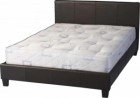 Prado 4 foot 6 inch Bed in Expresso Brown Faux Leather