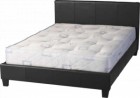 Prado 4 foot 6 inch Bed in Black Faux Leather