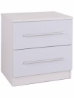 Toronto 2 Drawer Bedside in White