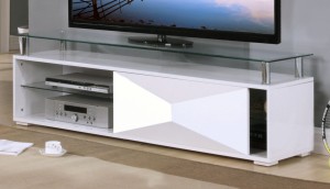 Rowley High Gloss White TV Unit