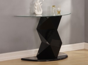 Rowley High Gloss Black Console Table