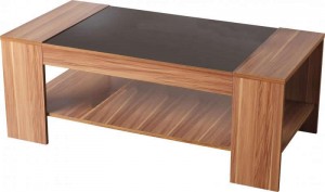 Hollywood Coffee Table in Walnut Veneer/Black Gloss