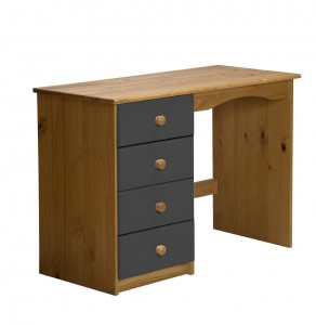 Verona 4 Drawer Dressing Table Antique With Graphite Details
