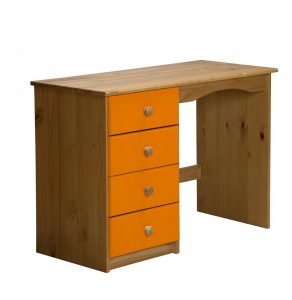 Verona 4 Drawer Dressing Table Antique With Orange Details