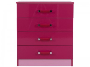Ottawa 2 Tones 4 Drawer Chest in Pink