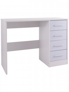 Toronto 4 Drawer Study Desk in White