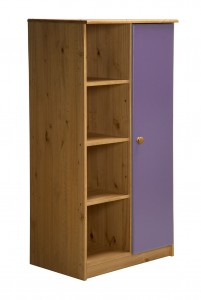 Avola One Door Cupboard Antique With Lilac Details