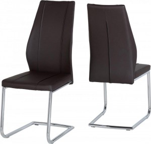 A1 Chair in Brown PU/Chrome