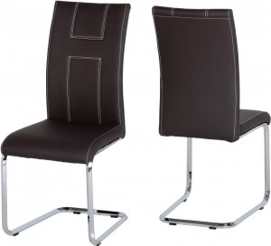 A2 Chair in Brown PU/Chrome