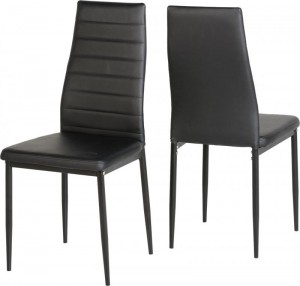 Abbey Dining Chair in Black PU