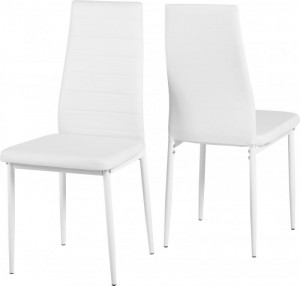 Abbey Dining Chair in White PU