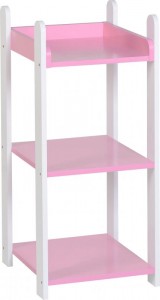 Lollipop 3 Shelf Unit in White/Pink