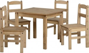 Panama Dining Set in Natural Wax