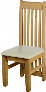 Tortilla Chair (PAIR) in Distressed Waxed Pine/Cream PU