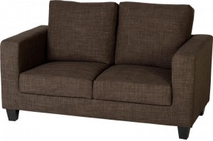 Tempo Two Seater Sofa in Dark Brown Fabric