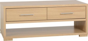 Kingston 2 Drawer Coffee Table Euro Oak