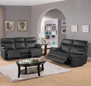 Lola 3+2 Recliner Suite in Black