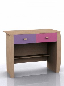 Sydney 2 Drawer Desk Pink Lilac