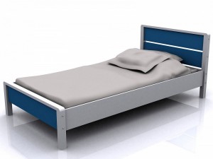Miami 3' Bed Blue and White