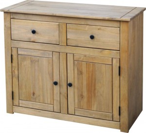 Panama 2 Door 2 Drawer Sideboard in Natural Wax