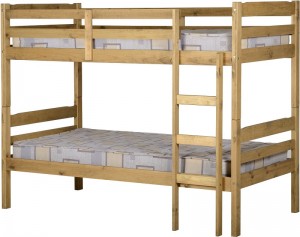 Panama 3 foot Bunk Bed in Natural Wax