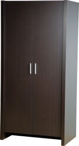 Denver 2 Door Wardrobe in Expresso Brown