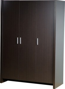 Denver 3 Door Wardrobe in Expresso Brown