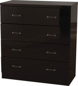 Charisma 4 Drawer Chest in Black Gloss