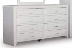 Longmore Dresser in White Faux Leather