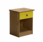 Verona 1 Drawer Bedside Antique With Lime Details