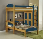 Maximus L Shape High Sleeper Set 1 Antique With Blue Details