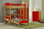 Maximus L Shape High Sleeper Set 2 Antique With Red Details